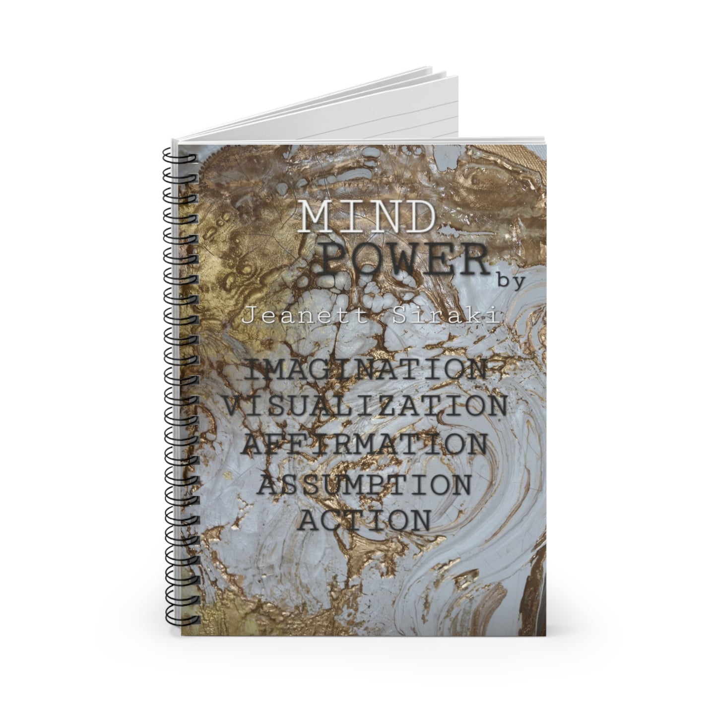 Spiral MIND POWER Notebook by JEANETT SIRAKI - Ruled Line