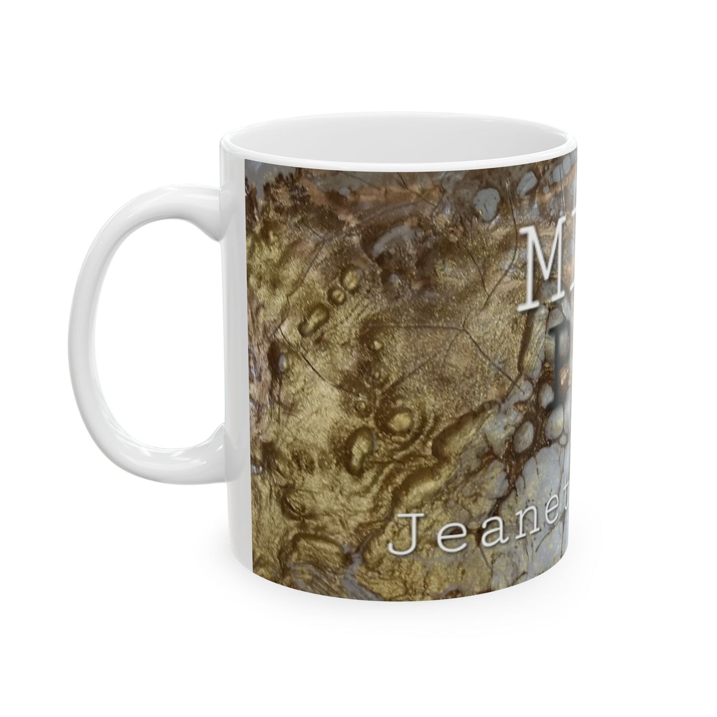 Ceramic MIND POWER Mug, (11oz, 15oz) by  JEANETT SIRAKI