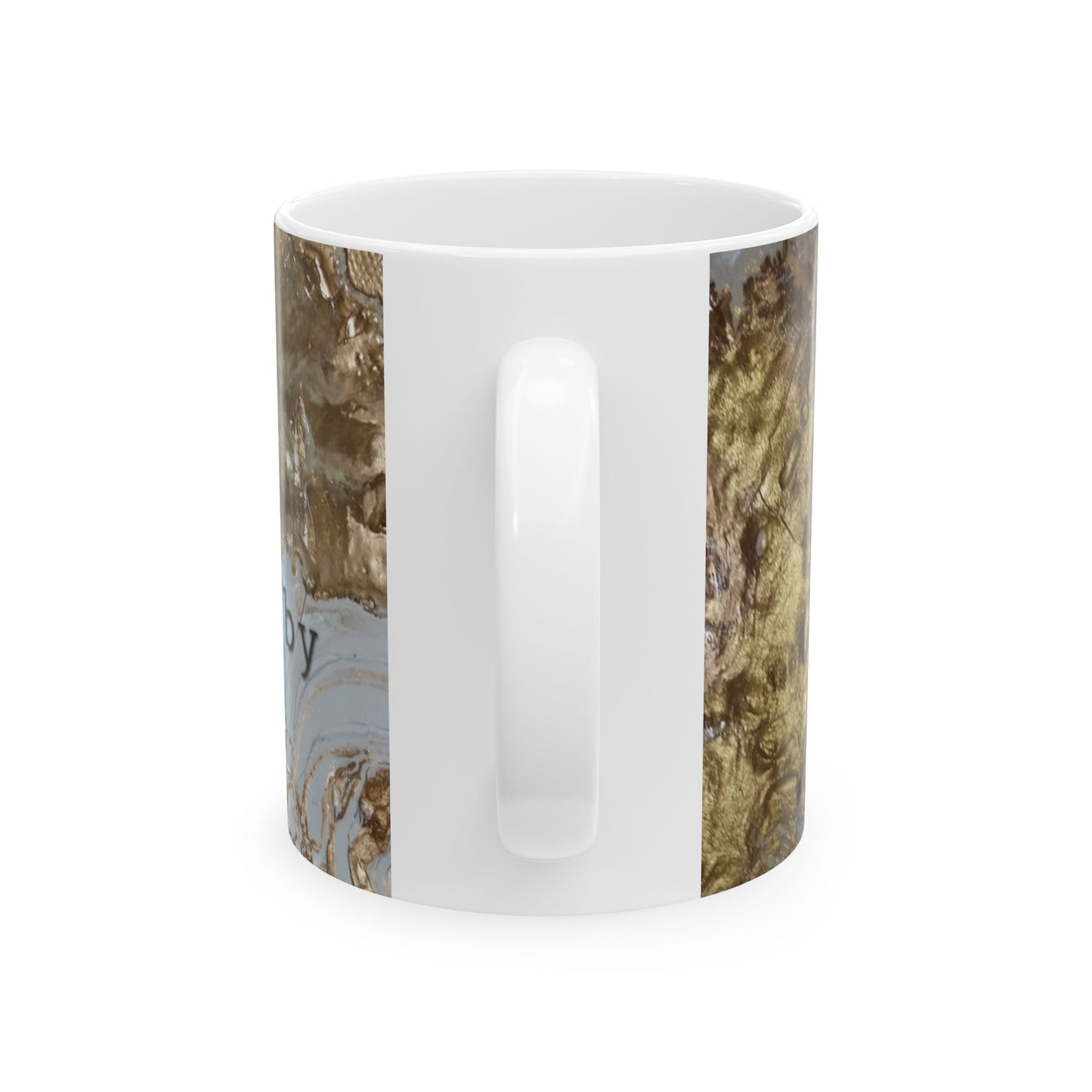 Ceramic MIND POWER Mug, (11oz, 15oz) by  JEANETT SIRAKI
